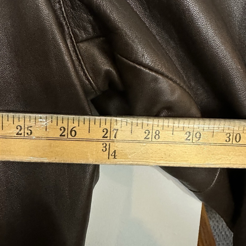 London Fog Brown Leather Zip-Front Jacket - Picture 5 of 8